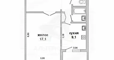 1 room apartment in Chacislau, Belarus