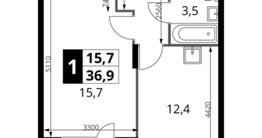 Appartement 1 chambre dans Potapovo, Fédération de Russie