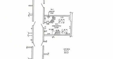 Appartement 2 chambres dans Danilavicki sielski Saviet, Bélarus