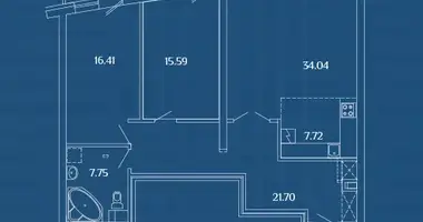 Apartamento 3 habitaciones en Minsk, Bielorrusia