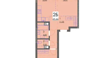 2 room apartment in Minsk, Belarus