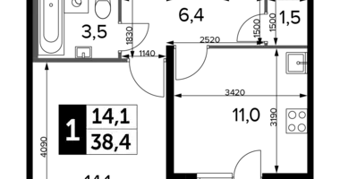 Mieszkanie 1 pokój w Nekrasovka District, Rosja