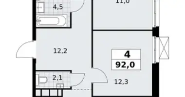 Apartamento 4 habitaciones en South-Western Administrative Okrug, Rusia