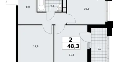 2 room apartment in poselenie Sosenskoe, Russia