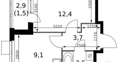 Apartamento 1 habitación en Sapronovo, Rusia