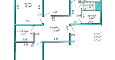 Wohnung 3 Zimmer in Minsk, Weißrussland