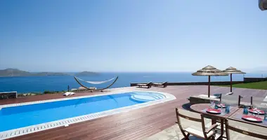 Villa 4 bedrooms with Sea view, with Swimming pool, with Mountain view in District of Agios Nikolaos, Greece