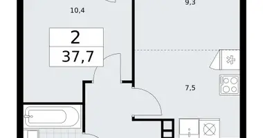 Wohnung 2 zimmer in Wnukowo, Russland