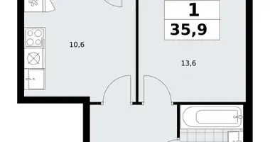 Mieszkanie 1 pokój w Kommunarka, Rosja