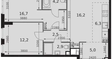 Apartamento 3 habitaciones en North-Western Administrative Okrug, Rusia