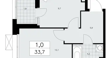 Apartamento 1 habitación en poselenie Sosenskoe, Rusia