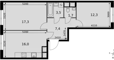 Appartement 2 chambres dans Razvilka, Fédération de Russie