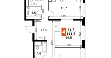 Apartamento 4 habitaciones en Moscú, Rusia