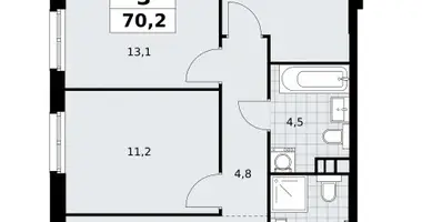 Wohnung 3 zimmer in Südwestlicher Verwaltungsbezirk, Russland