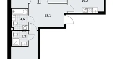 Квартира 3 комнаты в район Троицк, Россия