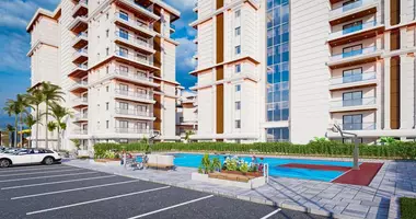 1 room studio apartment with balcony, with air conditioning, with sea view in Larnaca, Cyprus