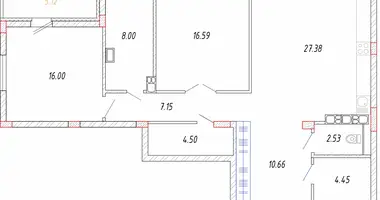 Apartamento 3 habitaciones en Sack, Bielorrusia