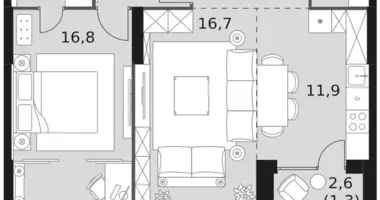 Apartamento 2 habitaciones en North-Western Administrative Okrug, Rusia