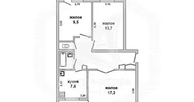 Apartamento 3 habitaciones en Brest, Bielorrusia