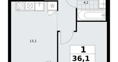 Квартира 1 комната в район Троицк, Россия