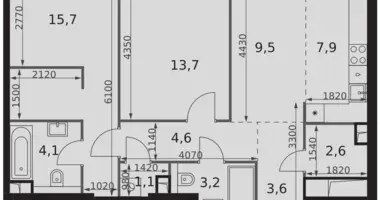 Appartement 2 chambres dans North-Western Administrative Okrug, Fédération de Russie