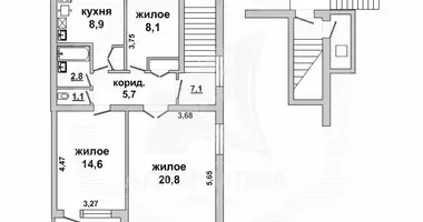 3 room apartment in Luka, Belarus