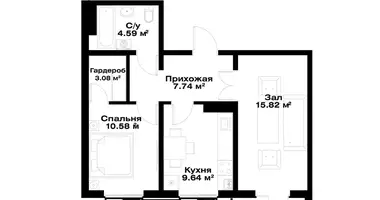 Квартира 2 комнаты в Мирзо-Улугбекский район, Узбекистан