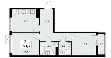 Wohnung 2 Zimmer in poselenie Sosenskoe, Russland