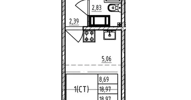 Wohnung in okrug Polyustrovo, Russland