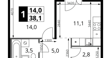 Appartement 1 chambre dans Leninsky District, Fédération de Russie