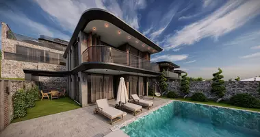 Villa 5 Zimmer mit Balkon, mit Klimaanlage, mit Meerblick in Kalkan, Türkei