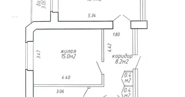 Apartamento 2 habitaciones en Minsk, Bielorrusia