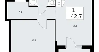 Wohnung 1 zimmer in Troizk, Russland
