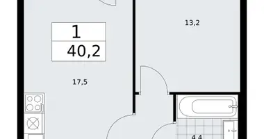 Apartamento 1 habitación en Troitsk, Rusia