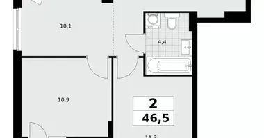 Wohnung 2 Zimmer in poselenie Sosenskoe, Russland
