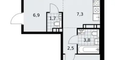 Appartement 3 chambres dans poselenie Sosenskoe, Fédération de Russie