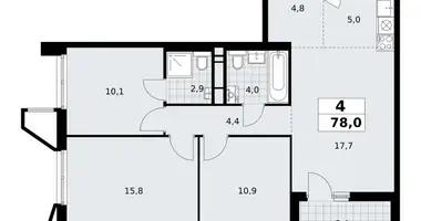 Appartement 4 chambres dans poselenie Sosenskoe, Fédération de Russie