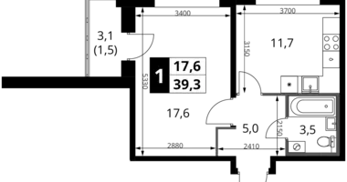 Квартира 1 комната в Химки, Россия