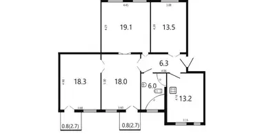 Apartamento 4 habitaciones en Minsk, Belarús