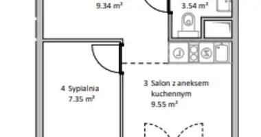 Apartamento 2 habitaciones en Varsovia, Polonia