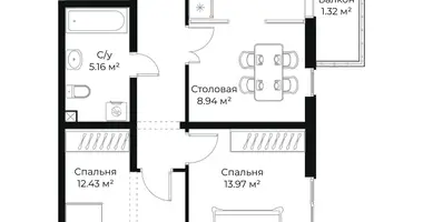 Квартира 3 комнаты в Ташкент, Узбекистан