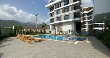 2 room apartment with elevator, with swimming pool, with mountain view in Alanya, Turkey