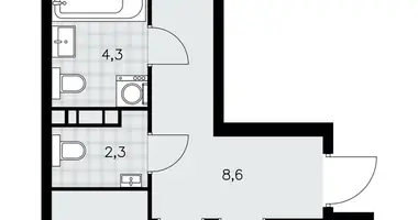 Apartamento 2 habitaciones en poselenie Sosenskoe, Rusia