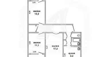 Appartement 3 chambres dans Muchaviecki sielski Saviet, Bélarus