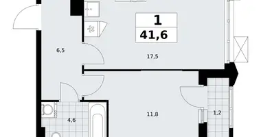 1 room apartment in Troitsk, Russia