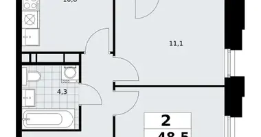 Apartamento 2 habitaciones en poselenie Sosenskoe, Rusia