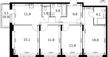 Wohnung 4 zimmer in Sapronovo, Russland