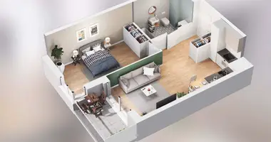 Apartamento 2 habitaciones en Poznan, Polonia