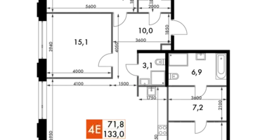 Apartamento 4 habitaciones en North-Western Administrative Okrug, Rusia