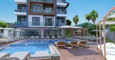 2 room apartment with balcony, with elevator, with air conditioning in Alanya, Turkey